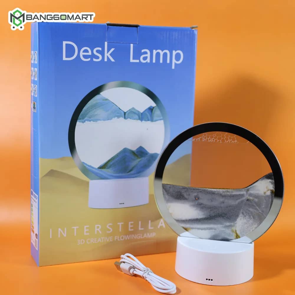3D Hourglass 7 Color RGB Table Lamp Deep Sea Sandscape