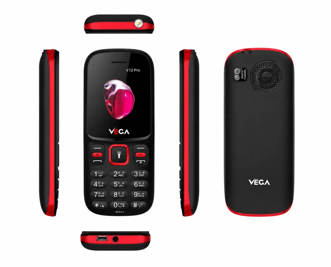 Vega  V12 Pro Feature Button Mobile Phone 1800MAH Battery Strong Network Stylish Update Model