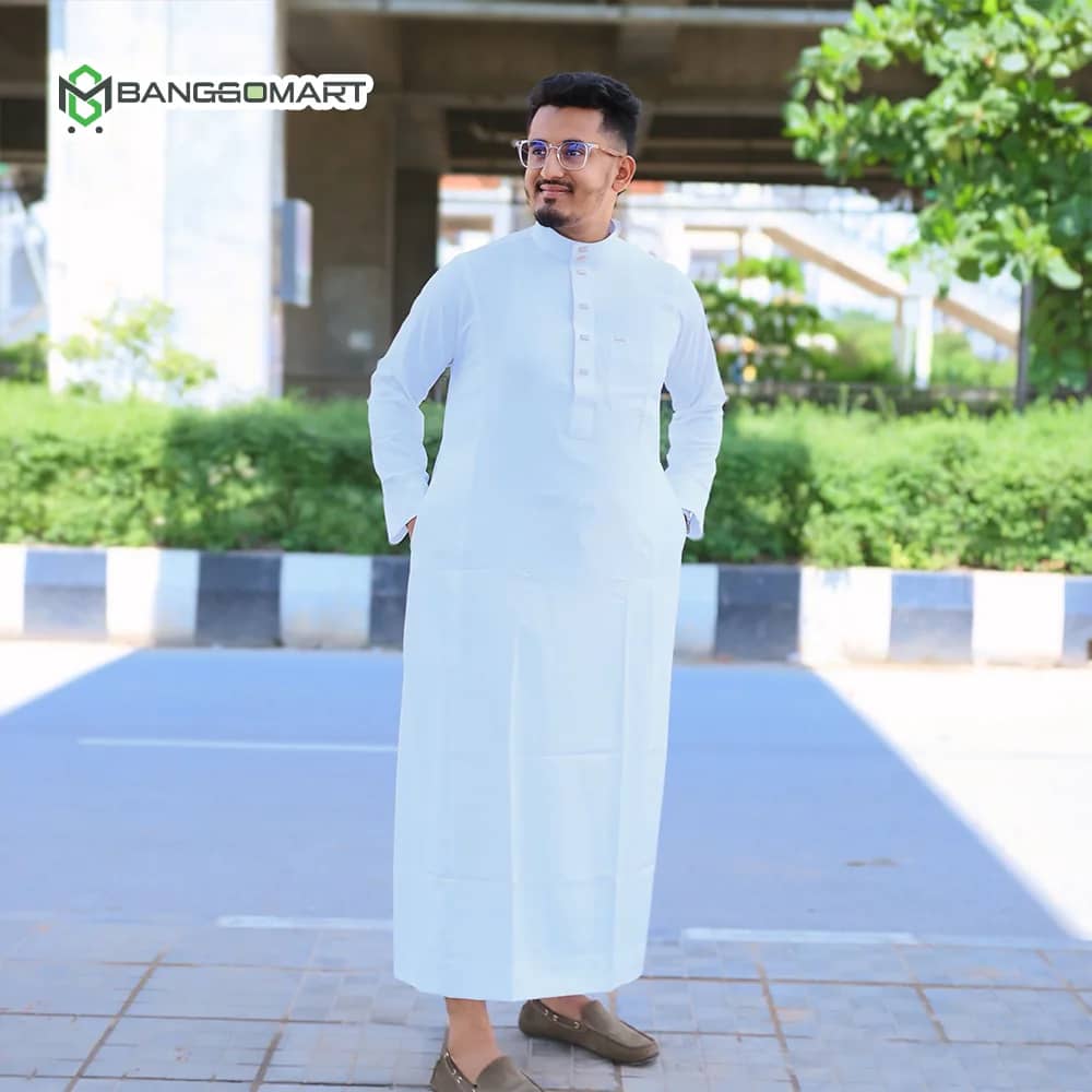 Al Aseel Premium Jubba White Color (Code - A100)