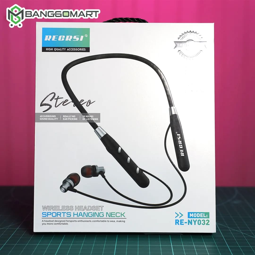 Regrsi RE-NY032 Wireless Neckband Bluetooth Earphone .