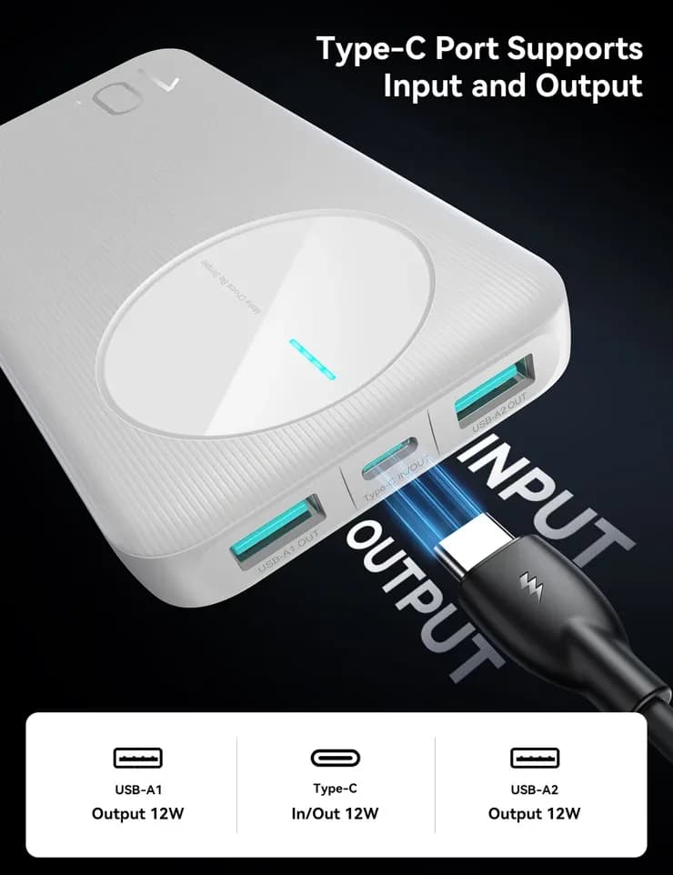 Joyroom JR-PBF12 10000mAh 12W 2.4A LED Power Bank