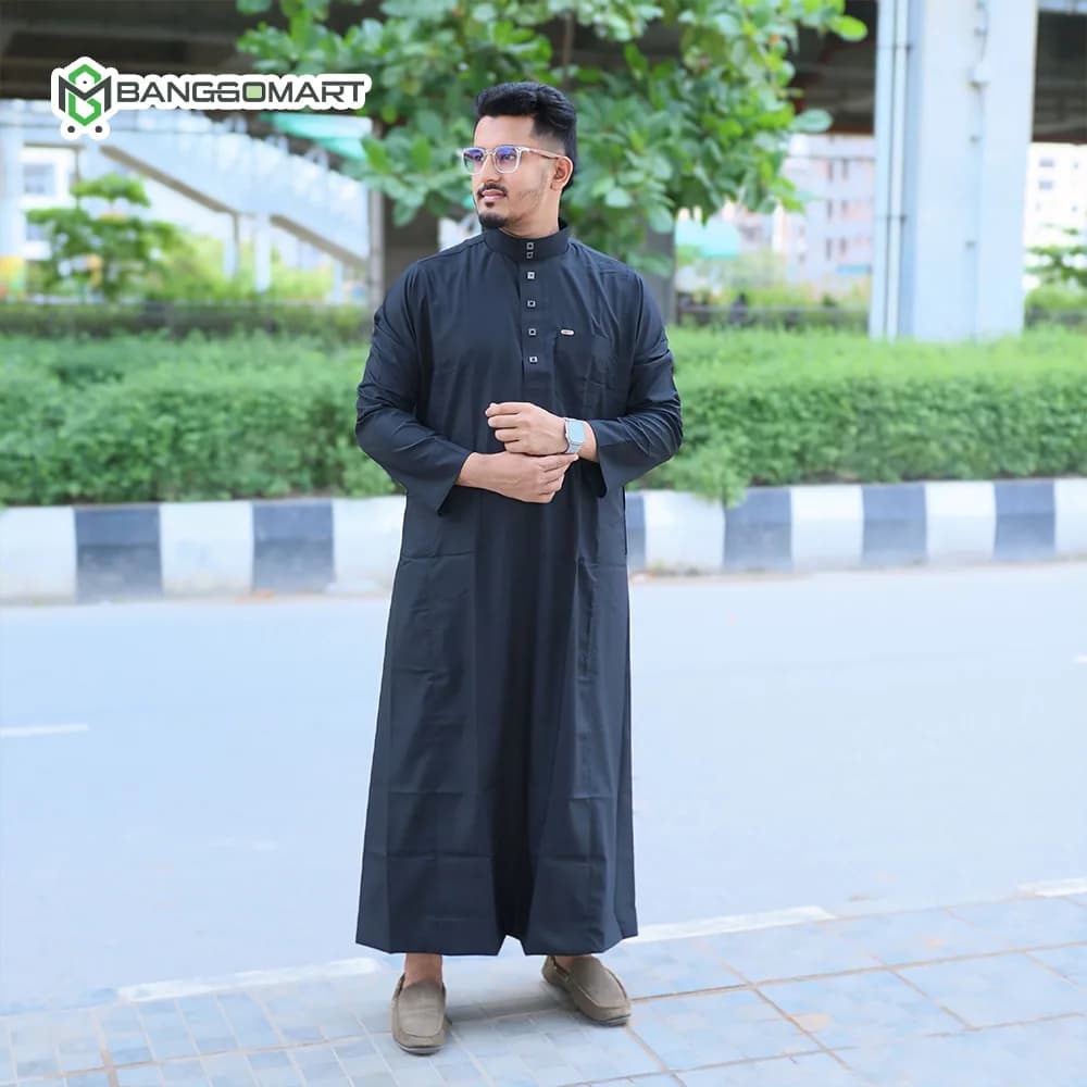 Al Aseel Premium Jubba Black Color (Code - A101)