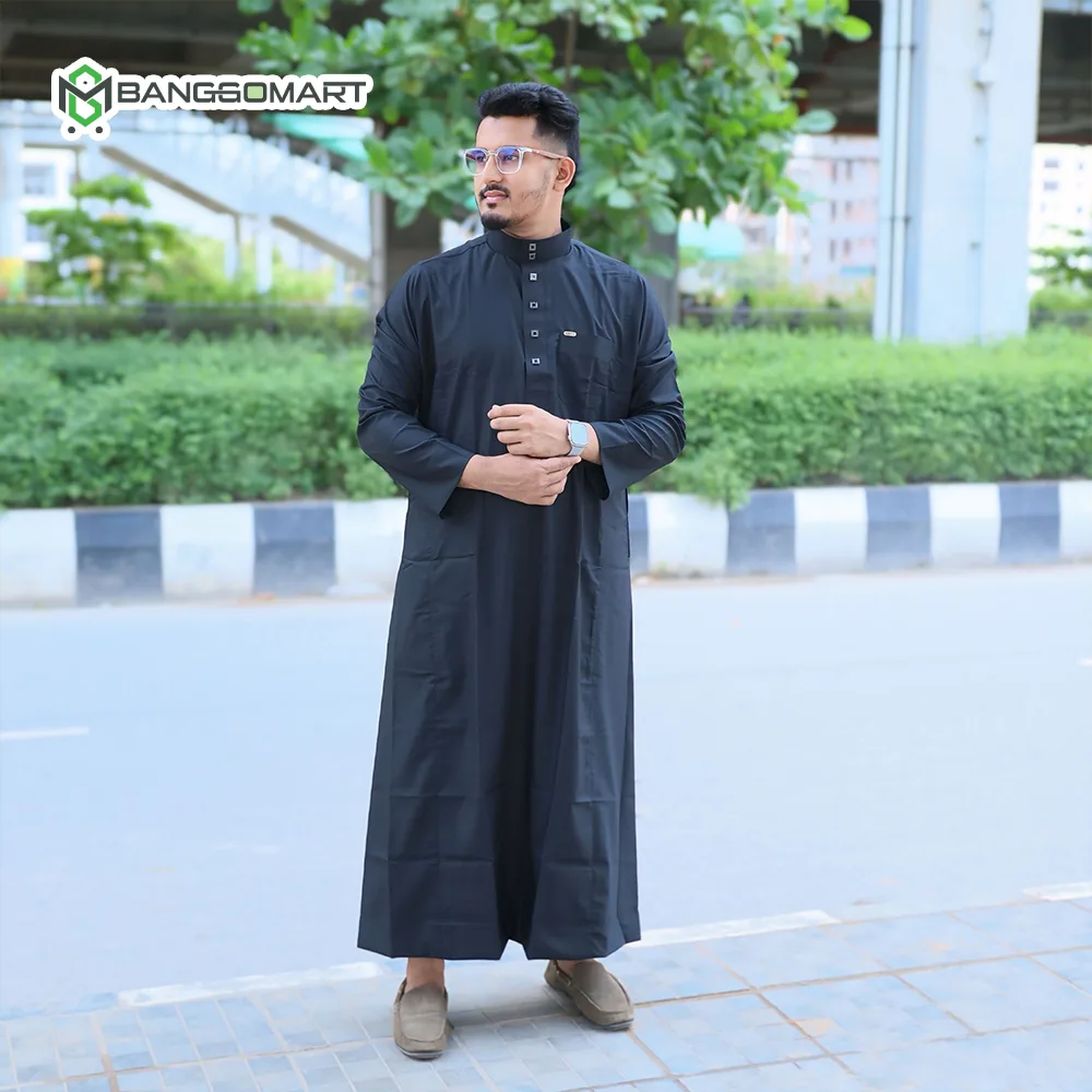Al Aseel Premium Jubba Black Color (Code - A101)